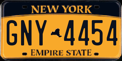 NY license plate GNY4454