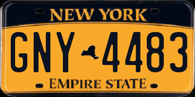 NY license plate GNY4483