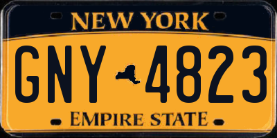 NY license plate GNY4823
