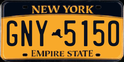 NY license plate GNY5150