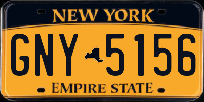 NY license plate GNY5156