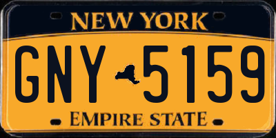 NY license plate GNY5159