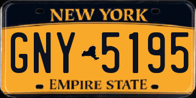 NY license plate GNY5195