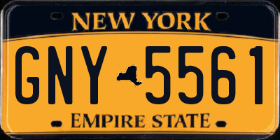 NY license plate GNY5561