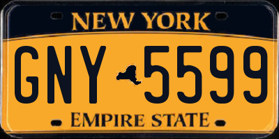 NY license plate GNY5599