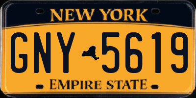 NY license plate GNY5619
