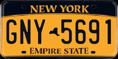 NY license plate GNY5691