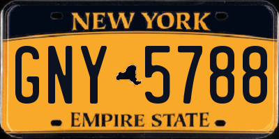 NY license plate GNY5788