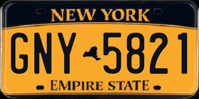 NY license plate GNY5821