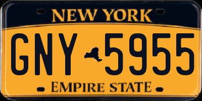 NY license plate GNY5955