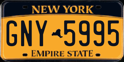 NY license plate GNY5995