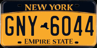 NY license plate GNY6044