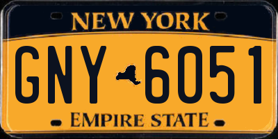 NY license plate GNY6051