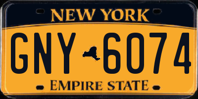 NY license plate GNY6074