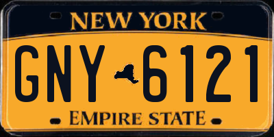 NY license plate GNY6121