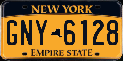 NY license plate GNY6128