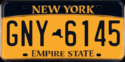 NY license plate GNY6145