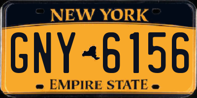 NY license plate GNY6156