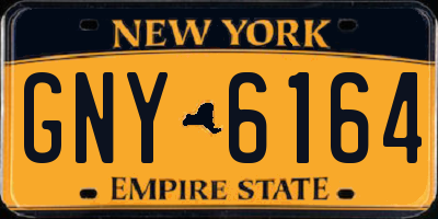 NY license plate GNY6164