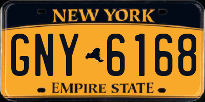 NY license plate GNY6168