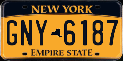 NY license plate GNY6187
