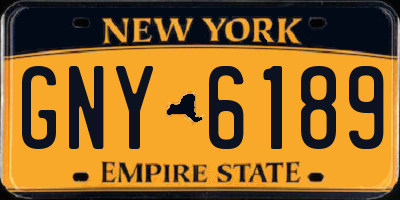 NY license plate GNY6189