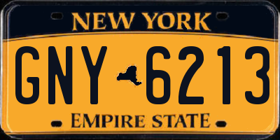 NY license plate GNY6213