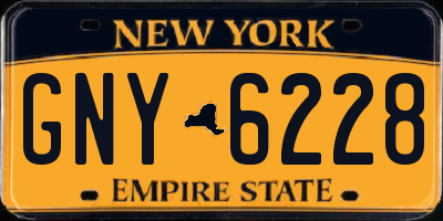 NY license plate GNY6228