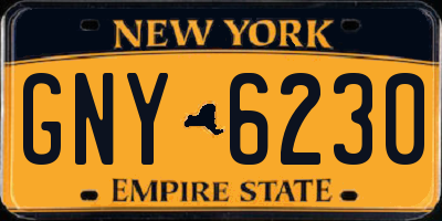 NY license plate GNY6230