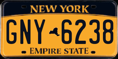 NY license plate GNY6238