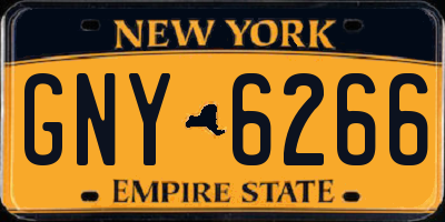 NY license plate GNY6266