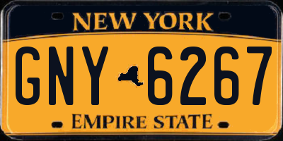 NY license plate GNY6267