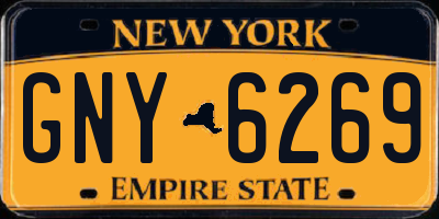 NY license plate GNY6269