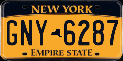 NY license plate GNY6287