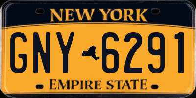 NY license plate GNY6291
