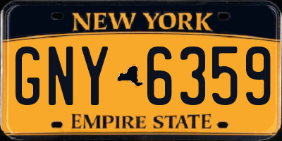 NY license plate GNY6359