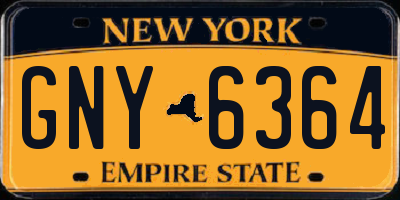 NY license plate GNY6364