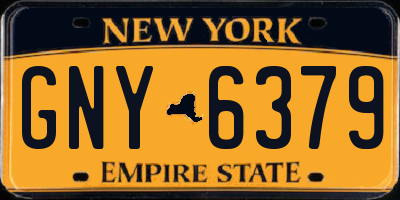 NY license plate GNY6379