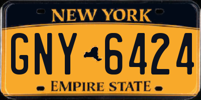 NY license plate GNY6424