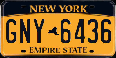 NY license plate GNY6436