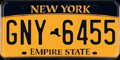 NY license plate GNY6455