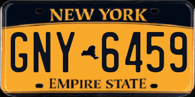 NY license plate GNY6459