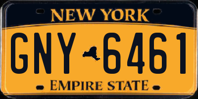 NY license plate GNY6461