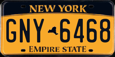 NY license plate GNY6468