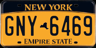 NY license plate GNY6469