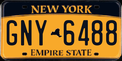 NY license plate GNY6488