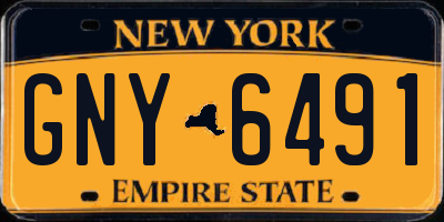 NY license plate GNY6491
