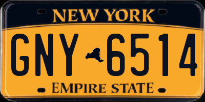 NY license plate GNY6514