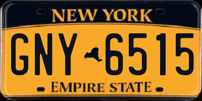 NY license plate GNY6515
