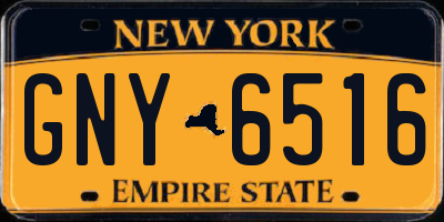 NY license plate GNY6516